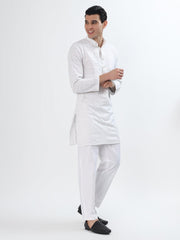 Classic White Stripe Men’s Kurta