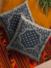 Royal Indigo Handcrafted Cushion Cover – 16x16 Inches - Furnish Factory