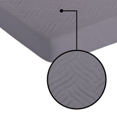 Grey Waterproof Mattress Protector – Fitted Wavy Textured Design