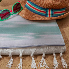 Nautical Striped Turkish Towel | 100% Cotton | Soft & Quick-Drying