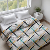 Ultralight Multicolored Decorative Square Throw Comforter | Vibrant & Cozy