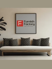 Noir Gold Geometric Cushion Cover – 16x16 Inches