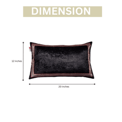 Noir Edge Velvet Lumbar Cushion Covers – 20x12 inch