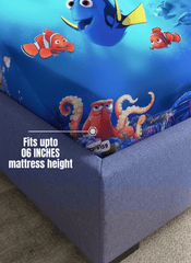 Sea Buddies 7D Fitted Bedsheet β (90x100 Inch) King Size
