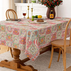 Festival Tile Harmony Satin Table Cloth (6/8 Seater) - Furnish Factory