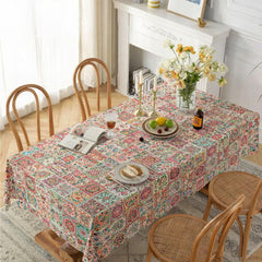 Festival Tile Harmony Satin Table Cloth (6/8 Seater)