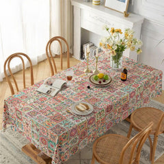 Festival Tile Harmony Satin Table Cloth (6/8 Seater) - Furnish Factory