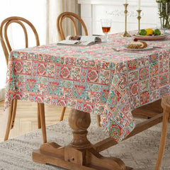Festival Tile Harmony Satin Table Cloth (6/8 Seater) - Furnish Factory