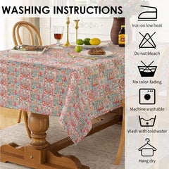 Festival Tile Harmony Satin Table Cloth (6 Seater)