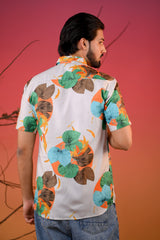 Men's Hawaiian Leafy and Floral Shirt