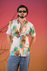 Men's Hawaiian Leafy and Floral Shirt