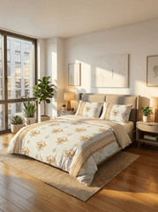 Royal Blossom Super King Cotton Bedsheet - Furnish Factory