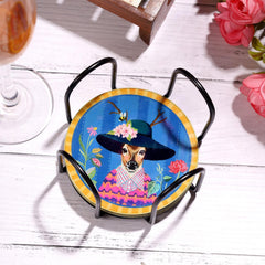 Whimsical Portraits Metal Coaster Set of 6 Pcs.