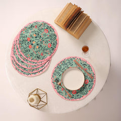 Gulistan Dining Table set (Runner Size: 70x12.5 inch | Mat Size: 14.5 inches round)