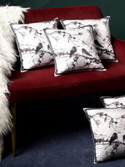 Birdsong & Blossoms Design– Premium Quilted Cushion Cover – 16 x 16 inches - Furnish Factory