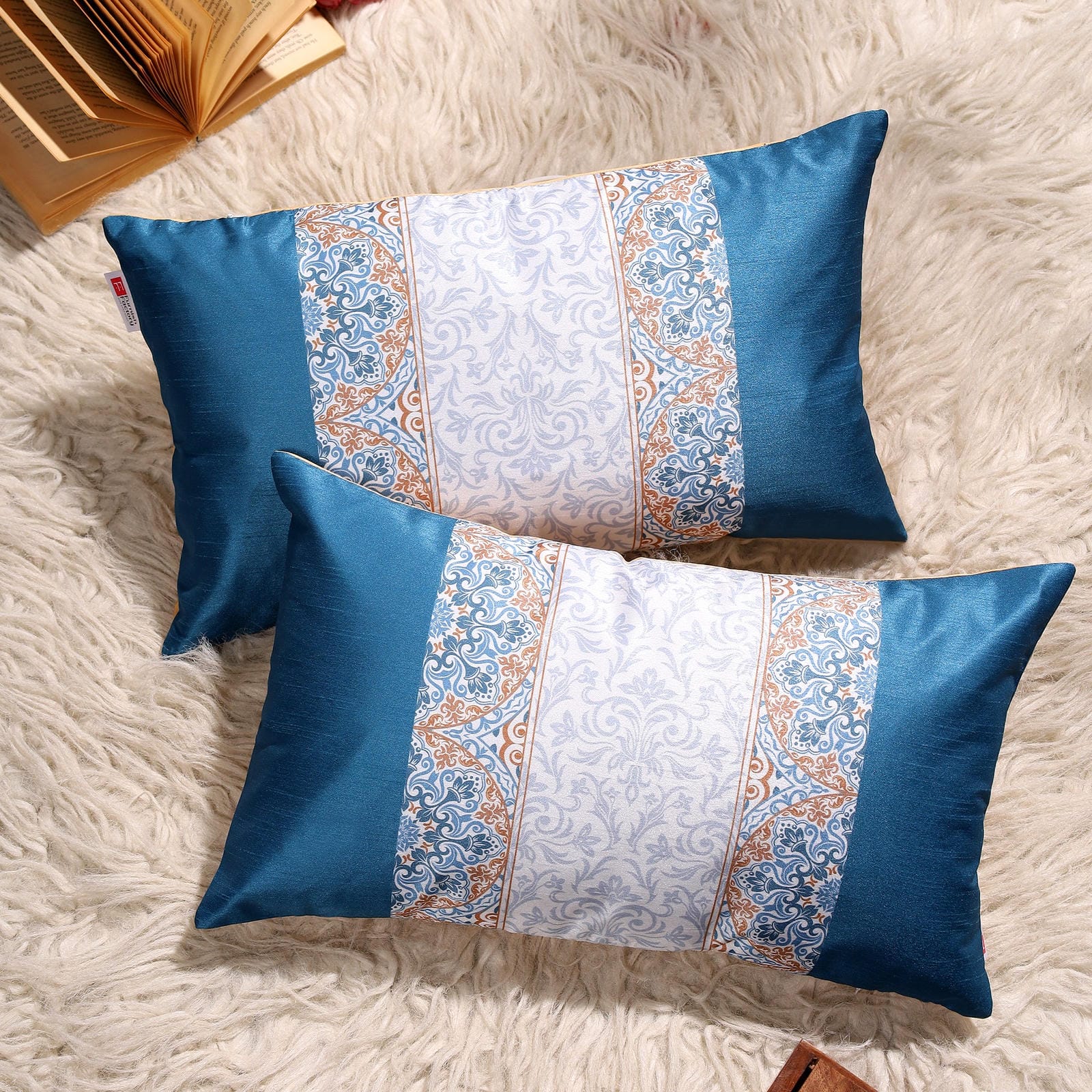 Silken Storm Silk Lumbar Cushion Covers – 20x12 inch - Furnish Factory