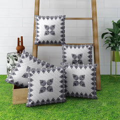 Slate Bloom Cushion Cover (16x16 inches)