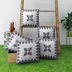 Slate Bloom Cushion Cover (16x16 inches) - Furnish Factory
