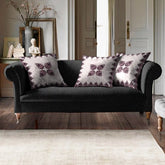 Burgundy Bloom Cushion Cover (16x16 inches)