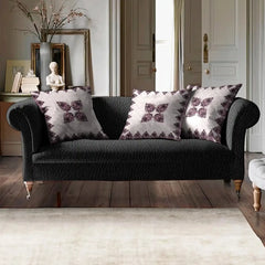 Burgundy Bloom Cushion Cover (16x16 inches)