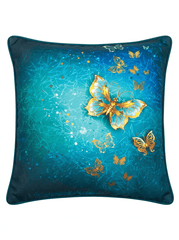 Golden Butterfly Cushion Cover (16*16 inch) - Furnish Factory