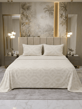Celestial Luxe Ivory Cotton Bedsheet