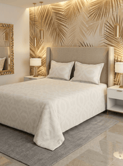 Celestial Luxe Ivory Cotton Bedsheet