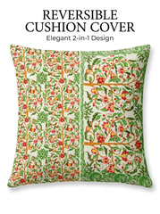 Elegant Garden Satin Reversible Cushion Cover - Furnish Factory