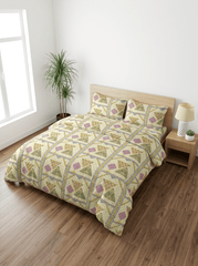 Olive Prism Premium Jaipuri Bedsheet - Furnish Factory