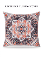 Elegant Medallion Satin Reversible Cushion Cover (16*16 inch) - Furnish Factory