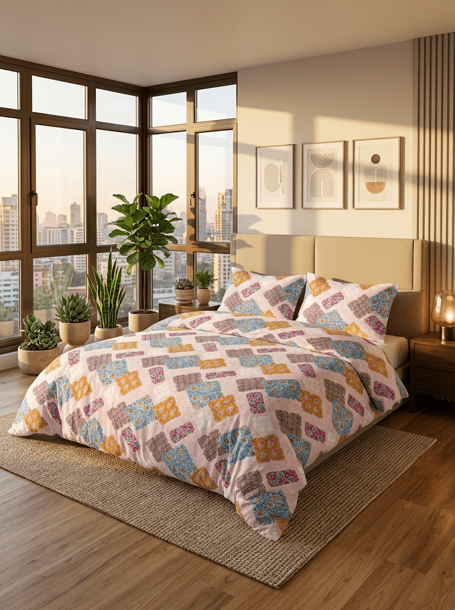 Mosaic Bliss Premium Jaipuri Bedsheet - Furnish Factory