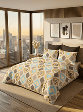 Jaipuri Floral Diamond Premium Bedsheet - Furnish Factory