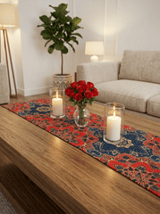 Royal Mandala Canvas Printed Table Runner for Dining and Center Table (13x 60 inch) - Furnish Factory