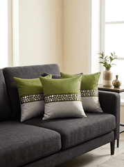 Olive Mirror Cushion Cover