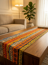 Tribal Stripe Fusion Canvas Printed Dining and Center Table Runner – (13 x 60 inch) - Furnish Factory