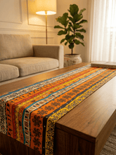 Tribal Stripe Fusion Canvas Printed Dining and Center Table Runner – (13 x 60 inch) - Furnish Factory