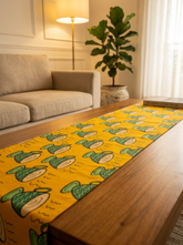 Sunlit Pottery Canvas Printed Dining and Center Table Runner – (13 x 60 inch) - Furnish Factory