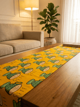 Sunlit Pottery Canvas Printed Dining and Center Table Runner – (13 x 60 inch) - Furnish Factory