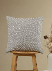 Pearl Arc Embroidered Cushion Cover