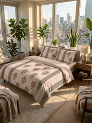 Blush Heritage Super King Cotton Bedsheet - Furnish Factory