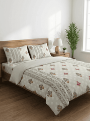 Mint Heritage Super King Cotton Bedsheet - Furnish Factory