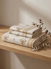 Royal Blossom Super King Cotton Bedsheet - Furnish Factory