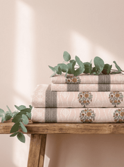 Blush Heritage Super King Cotton Bedsheet - Furnish Factory