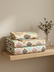 Jaipuri Floral Diamond Premium Bedsheet