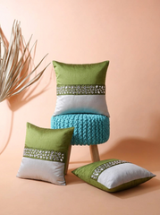 Olive Mirror Cushion Cover