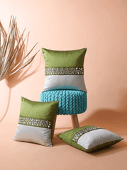 Olive Mirror Cushion Cover