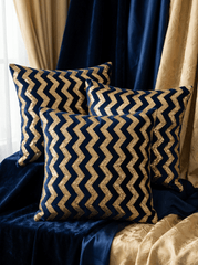 Golden Wave Canvas Cushion cover (16*16 inch) - Furnish Factory