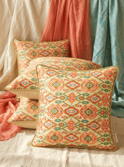 Terracotta Tales Canvas Cushion Cover (16*16 inch) - Furnish Factory