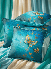 Golden Butterfly Cushion Cover (16*16 inch) - Furnish Factory