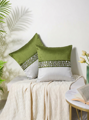 Olive Mirror Cushion Cover